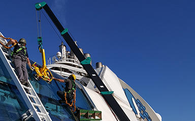 MC285-2 Ship Glazing On Upper Deck Of Cruise Ship US