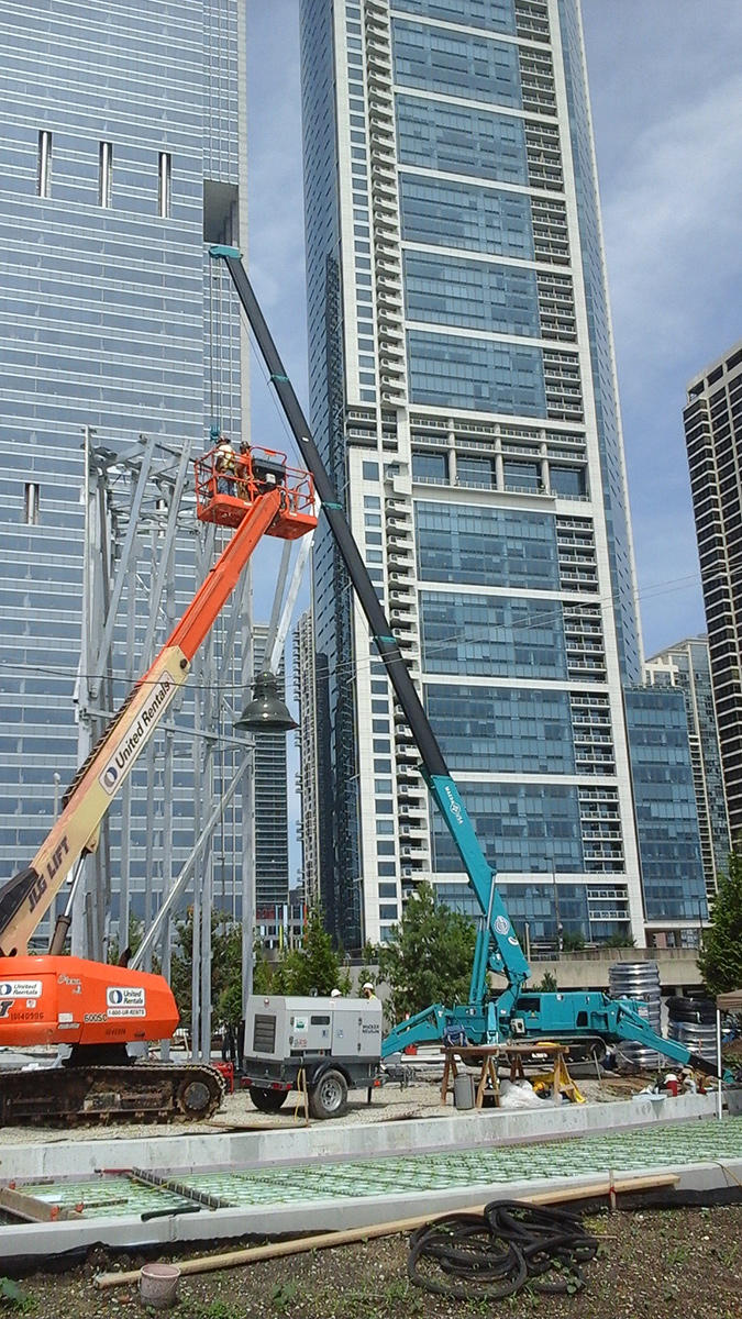 MC405C Rock Wall Install - Maggie Dailey Park in Chicago