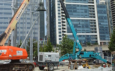 MC405C Rock Wall Install - Maggie Dailey Park in Chicago